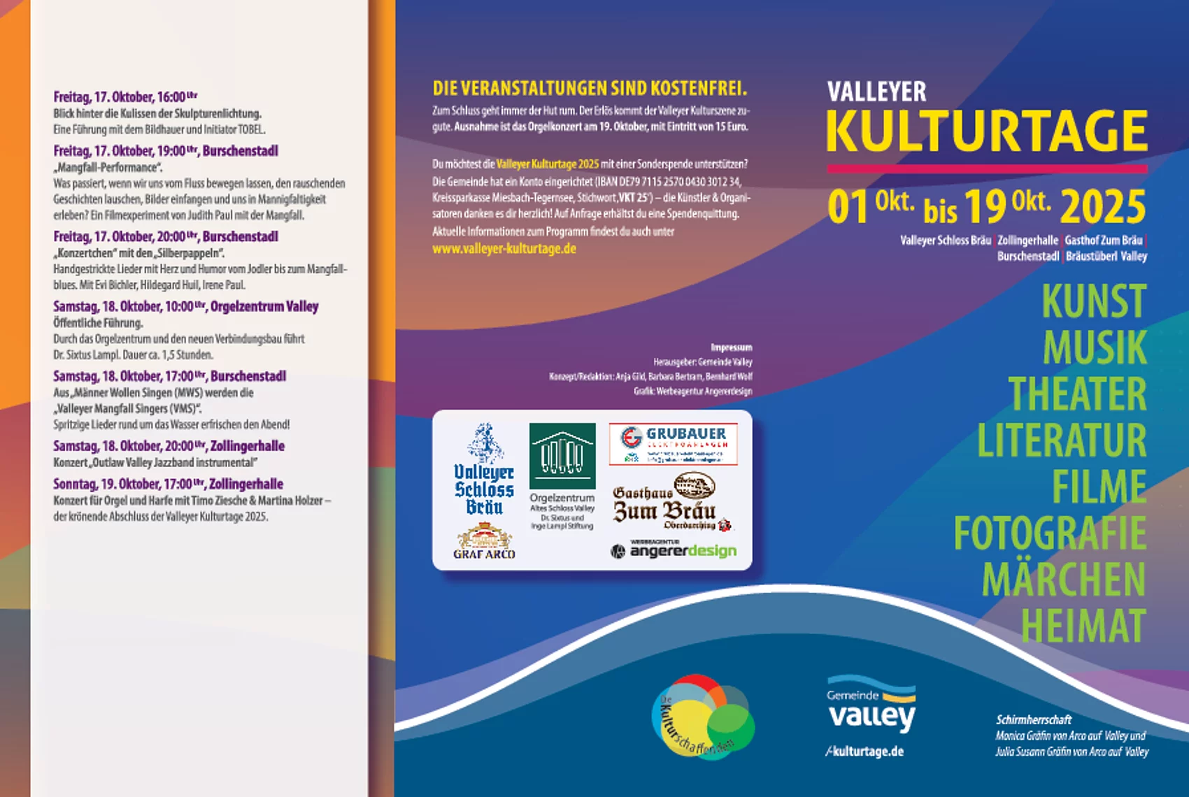 Flyer Valleyer Kulturtage 2025